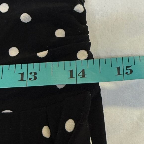 Lauren Ralph Lauren Women’s Black & White Polka Dot Faux Wrap Midi Dress, Size 8 - Picture 11 of 12